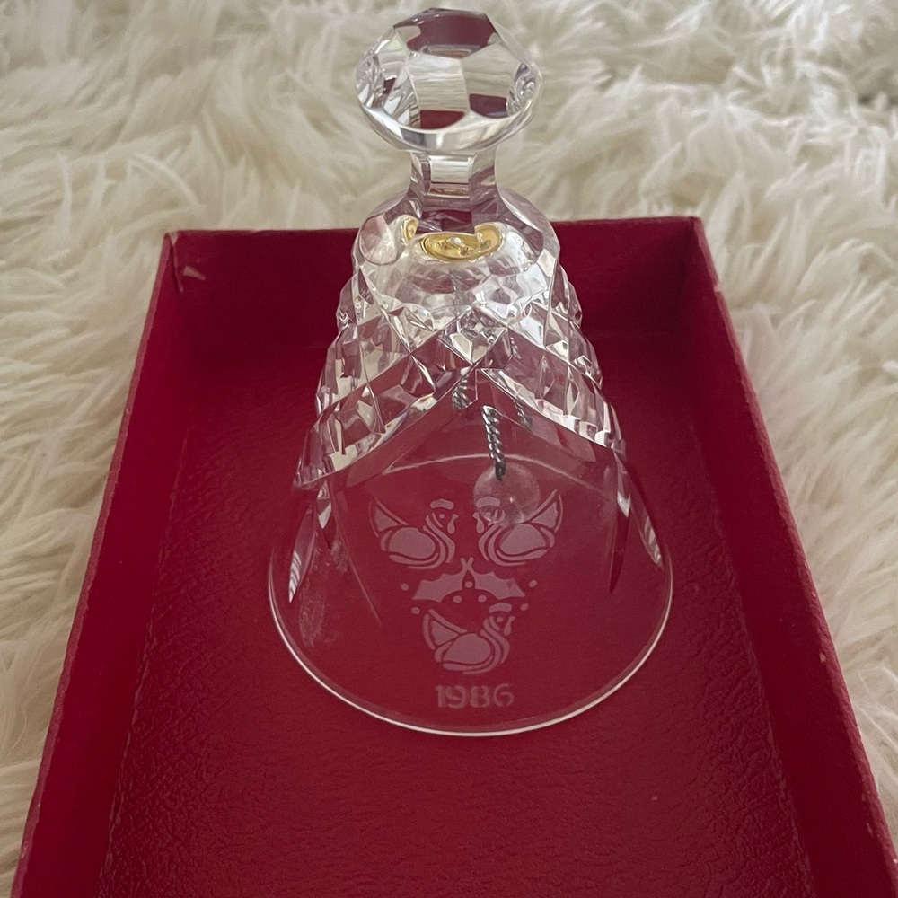 1986 Waterford Crystal Bell with Etched Design